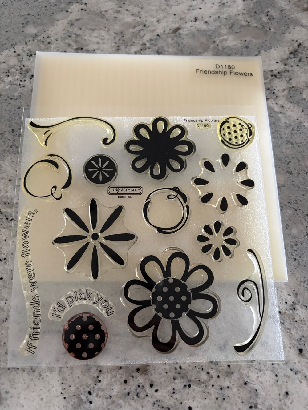 Close to My Heat Friendship Flowers Clear Stamp Set